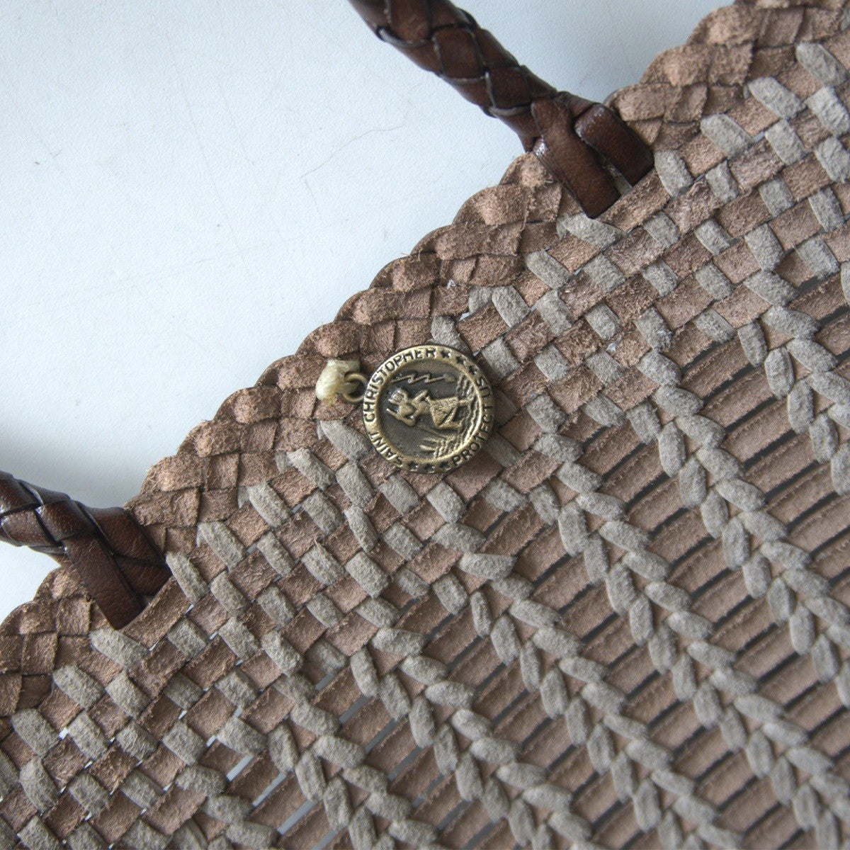 DRAGON Leather Mesh Handbag