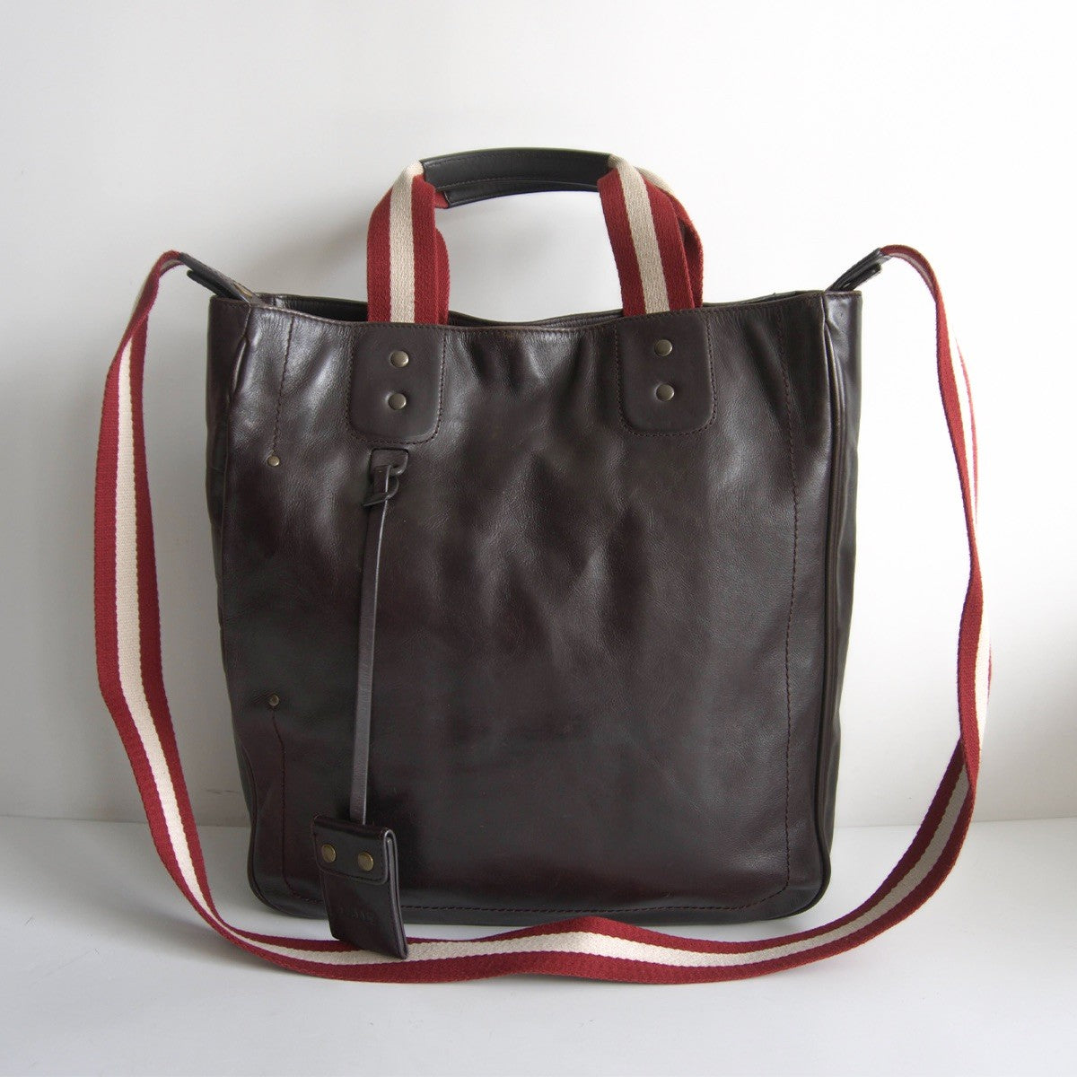 Bally Leather 2-way Tote Bag Brown