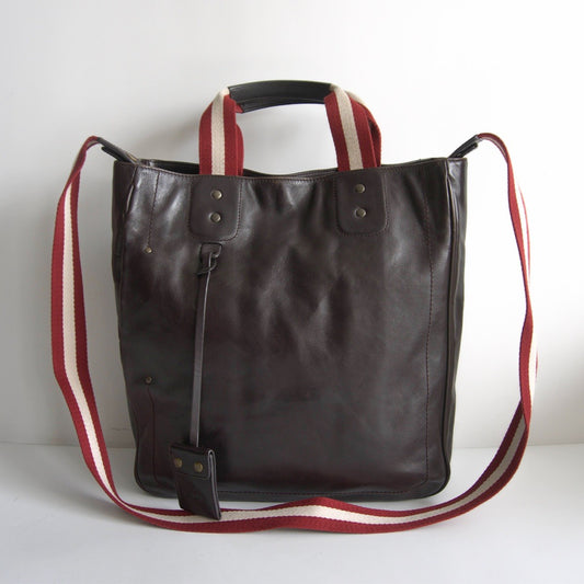 Bally Leather 2-way Tote Bag Brown