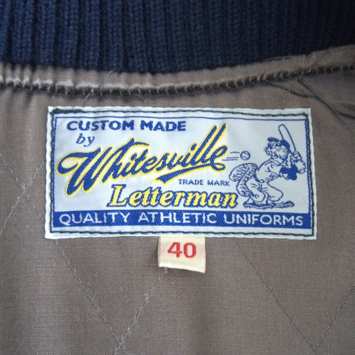 Whitesville Embellished Leather Varsity Jacket Size 40