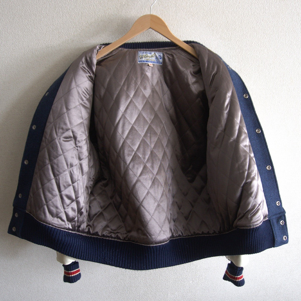 Whitesville Embellished Leather Varsity Jacket Size 40