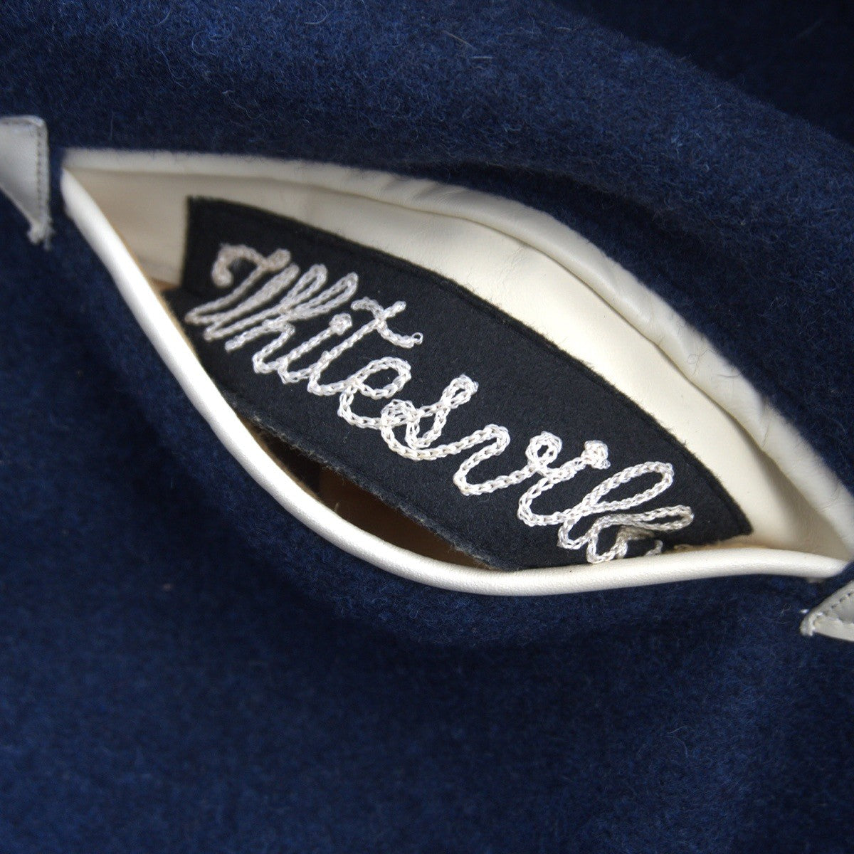 Whitesville Embellished Leather Varsity Jacket Size 40