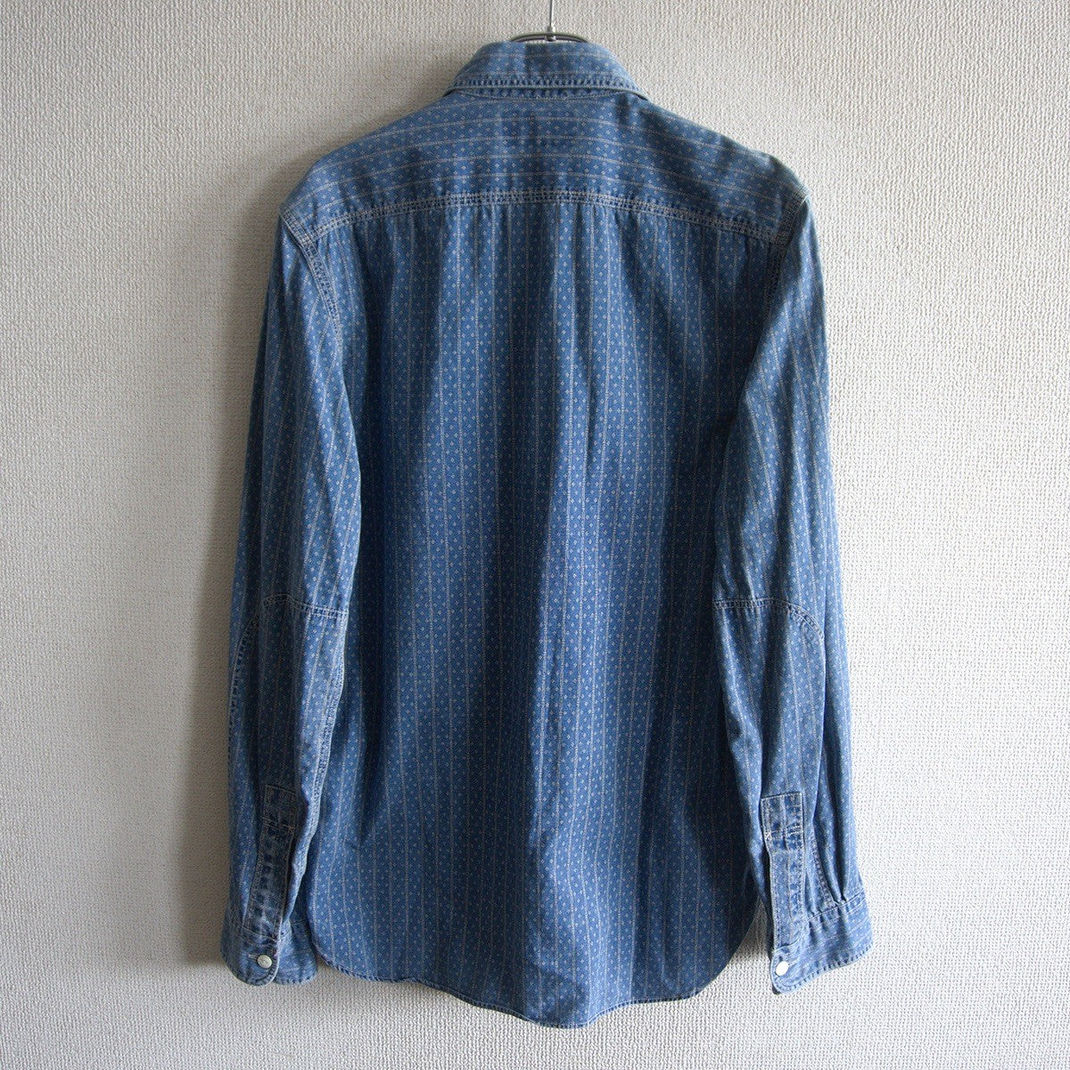 RRL Alaska Indigo Sports Work Shirt Faded Size S