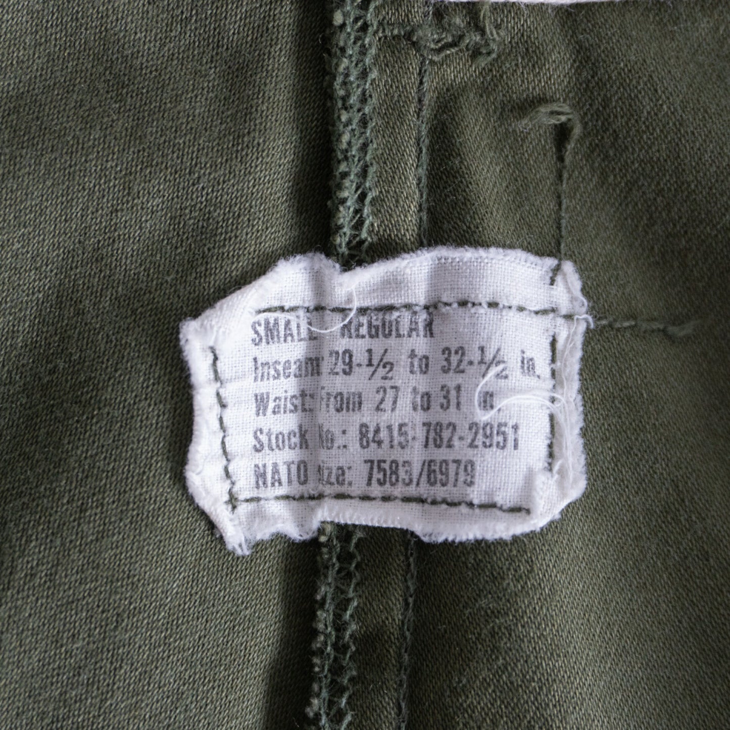US ARMY 70S M-65 Field Pants Size SMALL/REGULAR