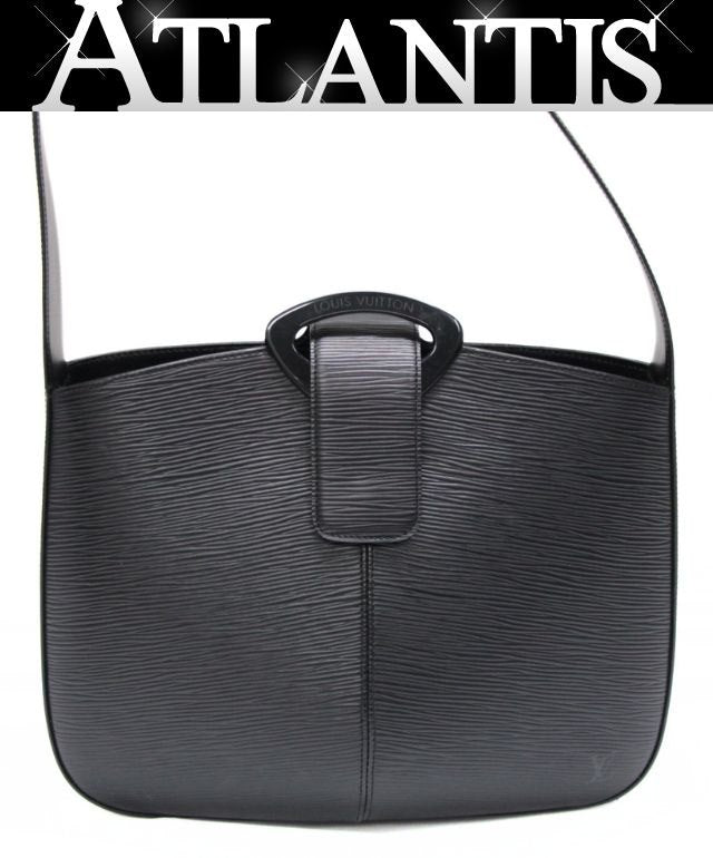 Louis Vuitton Reveri Epi Leather Bag Black Size ONE SIZE