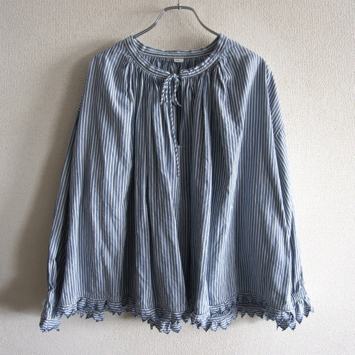 45R Cotton Linen Gathered Blouse Size 0