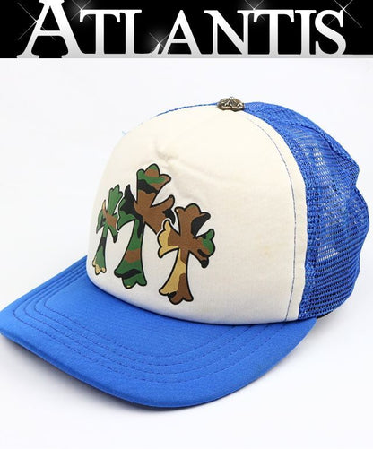 CHROME HEARTS Cemetery Trucker Cap Blue/Camo Size ONE SIZE