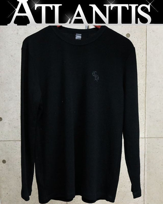 CHROME HEARTS YNOT CH Thermal Long Sleeve T-Shirt Black Size XL