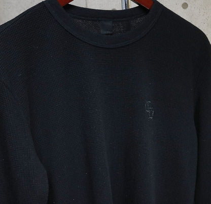 CHROME HEARTS YNOT CH Thermal Long Sleeve T-Shirt Black Size XL