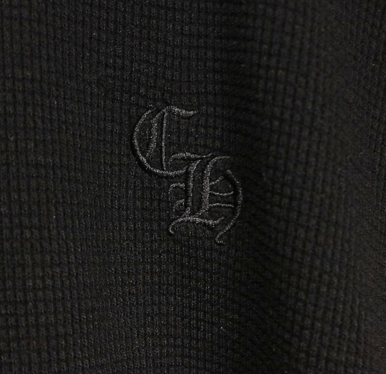 CHROME HEARTS YNOT CH Thermal Long Sleeve T-Shirt Black Size XL