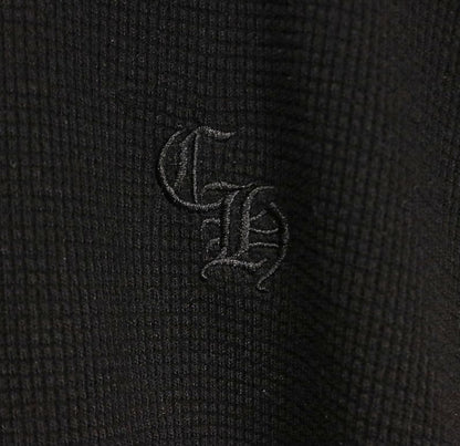CHROME HEARTS YNOT CH Thermal Long Sleeve T-Shirt Black Size XL
