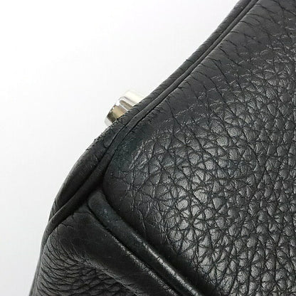 HERMES Birkin 25 Togo Leather Handbag Black Size ONE SIZE
