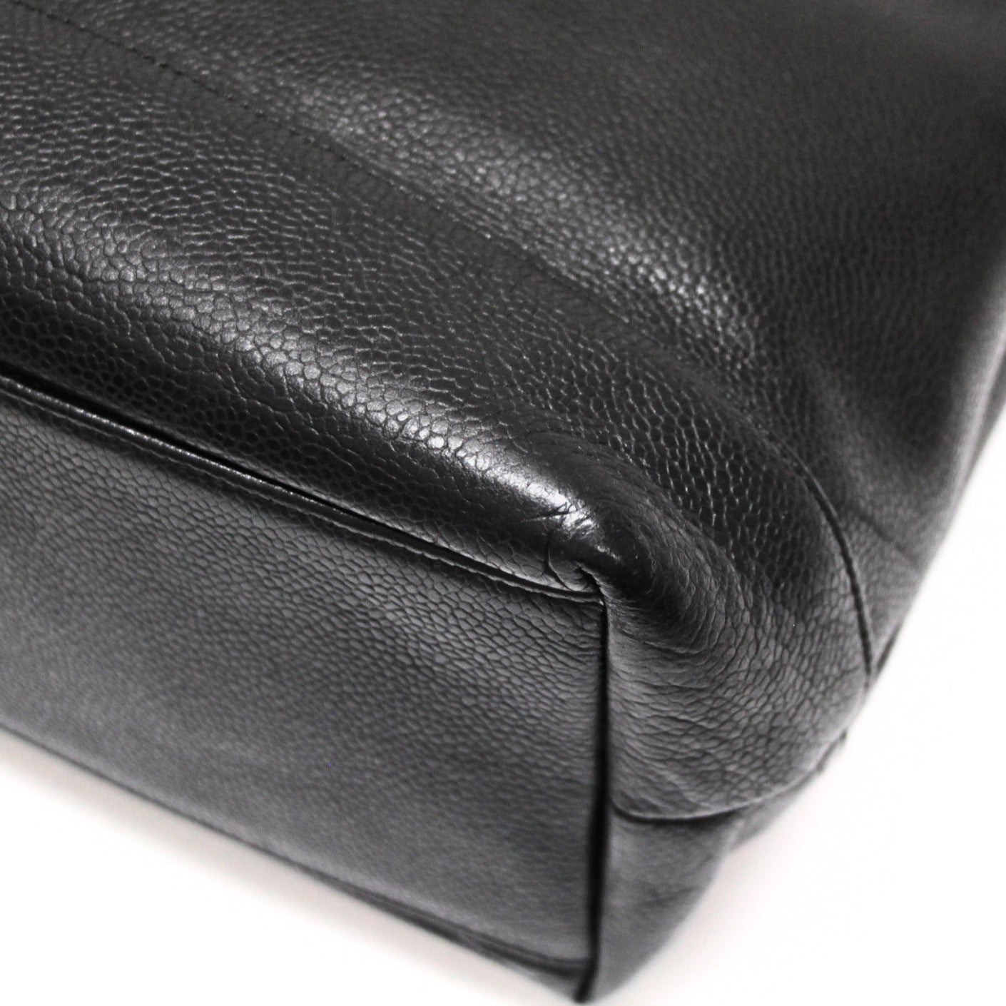 CHANEL Black Caviar Large Coco Mark Tote Bag Size ONE SIZE