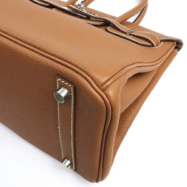 HERMES Birkin 30 Togo Leather Handbag Gold Size ONE SIZE