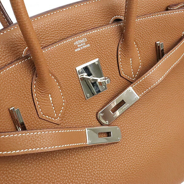 HERMES Birkin 30 Togo Leather Handbag Gold Size ONE SIZE