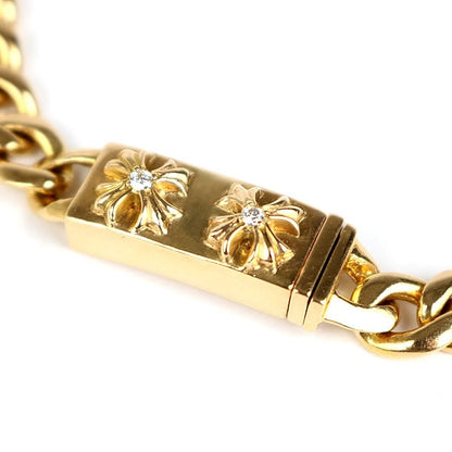 CHROME HEARTS 22K 2CHX Mini ID Bracelet Gold Size ONE SIZE