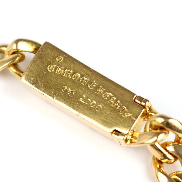 CHROME HEARTS 22K 2CHX Mini ID Bracelet Gold Size ONE SIZE
