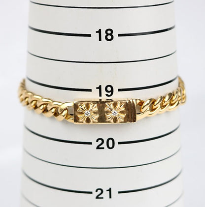 CHROME HEARTS 22K 2CHX Mini ID Bracelet Gold Size ONE SIZE