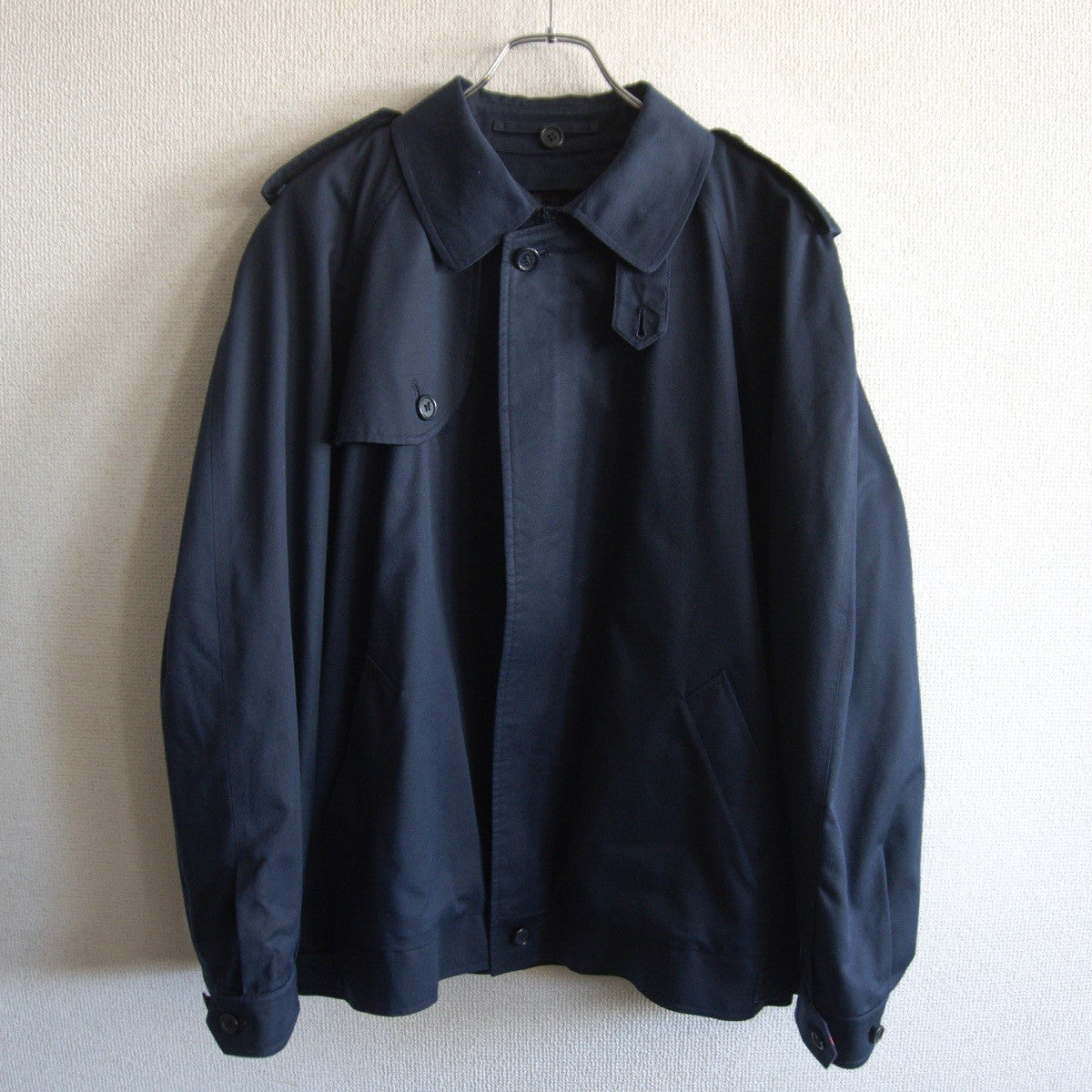 BURBERRYS 80S Short Trench Jacket Blue Size XL