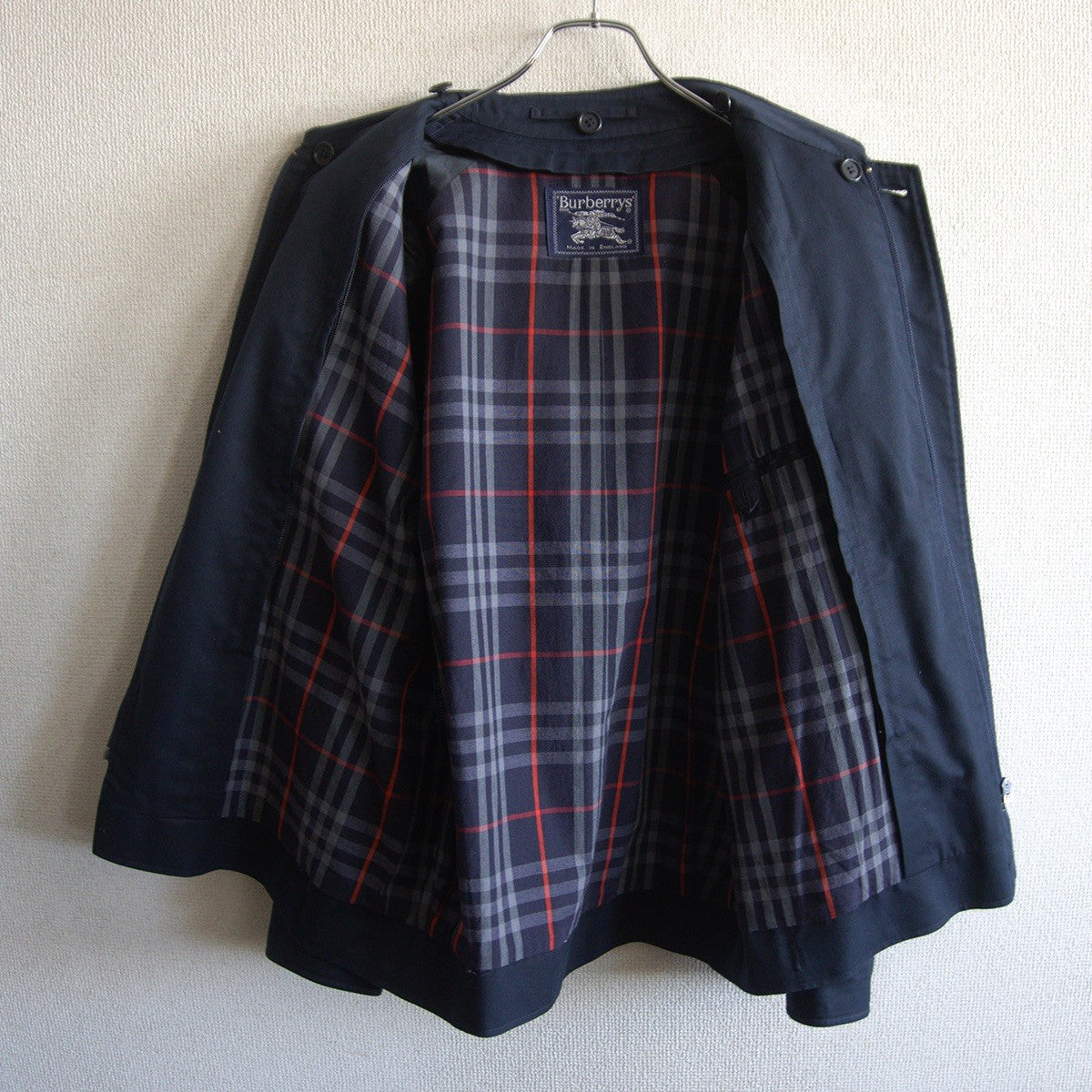 BURBERRYS 80S Short Trench Jacket Blue Size XL