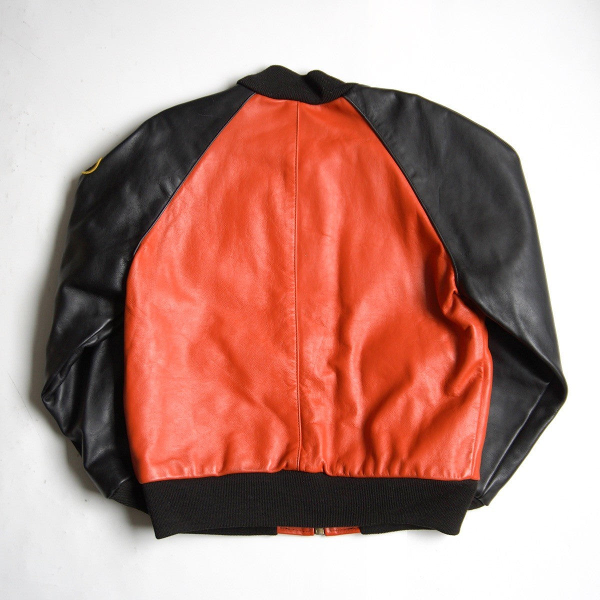 VANSON All-leather varsity jacket Black Size 38