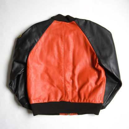 VANSON All-leather varsity jacket Black Size 38