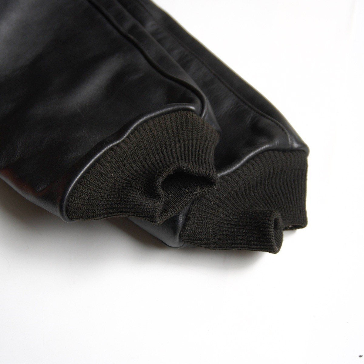 VANSON All-leather varsity jacket Black Size 38
