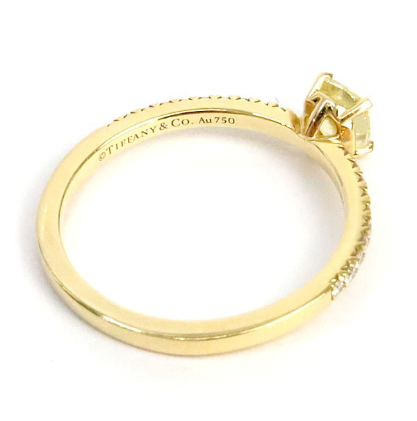 TIFFANY Novo Princess Cut Yellow Ring K18YG Size ONE SIZE
