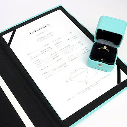 TIFFANY Novo Princess Cut Yellow Ring K18YG Size ONE SIZE