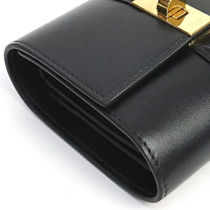 CELINE Small Trifold 16 Wallet Black GHW Size ONE SIZE