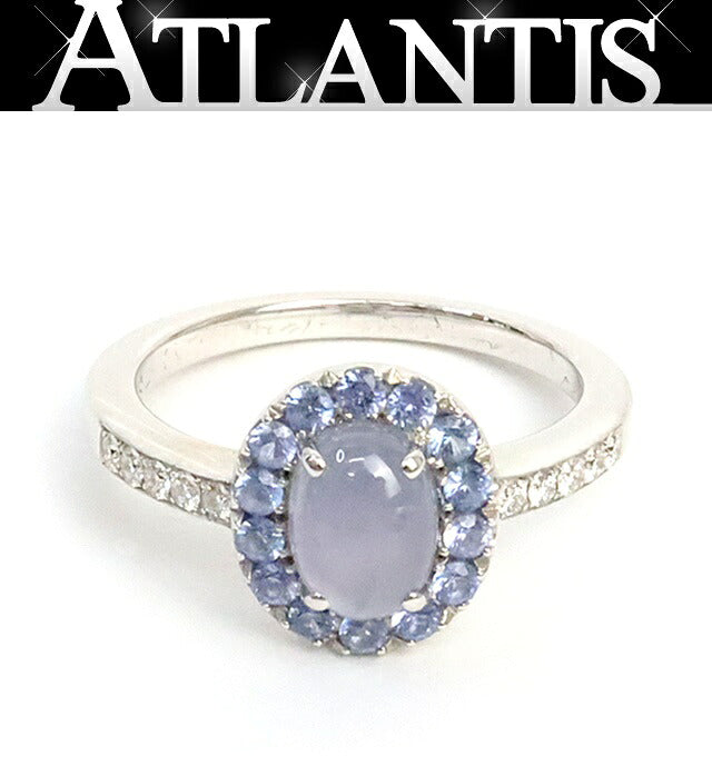 WG S K18WG Star Sapphire Diamond Ring Size ONE SIZE