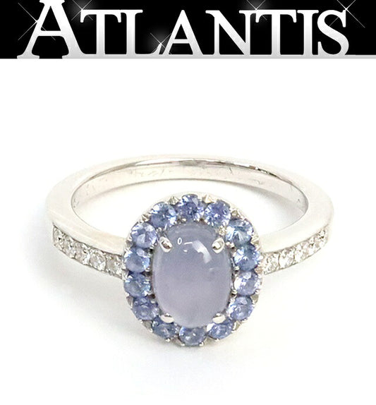 WG S K18WG Star Sapphire Diamond Ring Size ONE SIZE