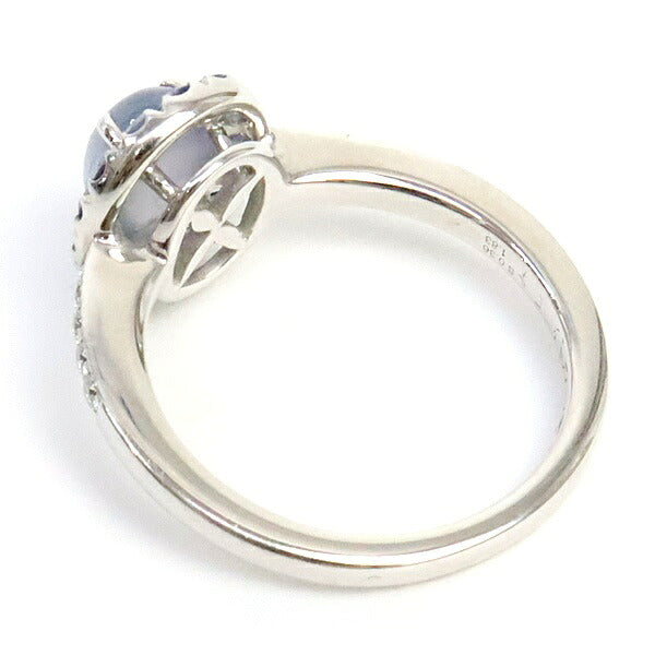 WG S K18WG Star Sapphire Diamond Ring Size ONE SIZE