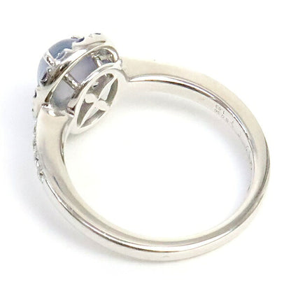 WG S K18WG Star Sapphire Diamond Ring Size ONE SIZE
