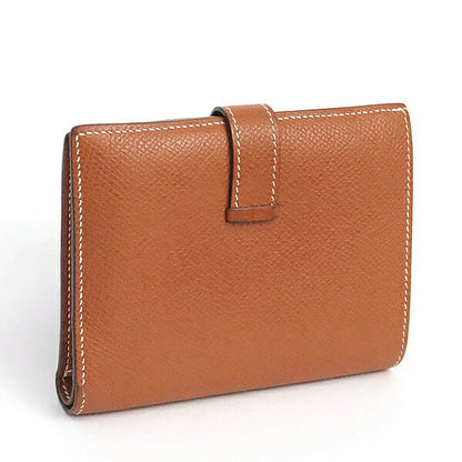 HERMES Bearn Compact Epsom Wallet Cognac Size ONE SIZE