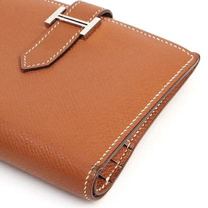 HERMES Bearn Compact Epsom Wallet Cognac Size ONE SIZE
