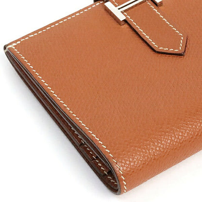 HERMES Bearn Compact Epsom Wallet Cognac Size ONE SIZE