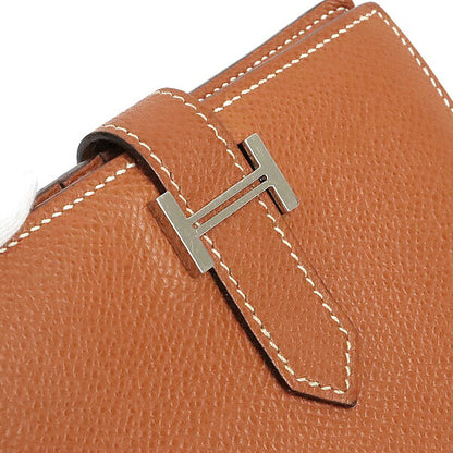 HERMES Bearn Compact Epsom Wallet Cognac Size ONE SIZE