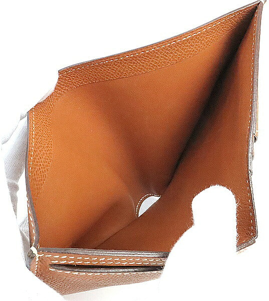 HERMES Bearn Compact Epsom Wallet Cognac Size ONE SIZE