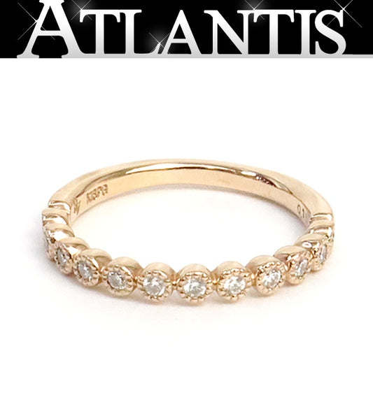 Ponte Vecchio Diamond Marriage Ring K18PG Size 9
