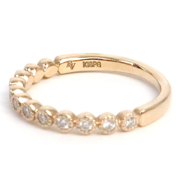 Ponte Vecchio Diamond Marriage Ring K18PG Size 9
