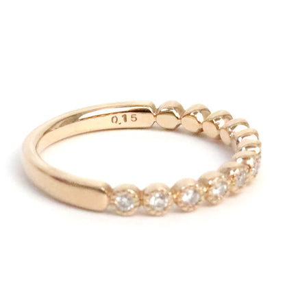 Ponte Vecchio Diamond Marriage Ring K18PG Size 9