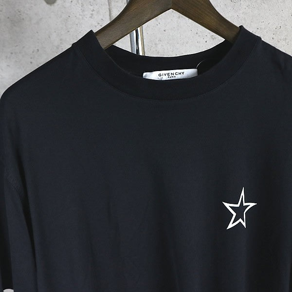 GIVENCHY Star Logo Cotton T-Shirt Black Size XXS