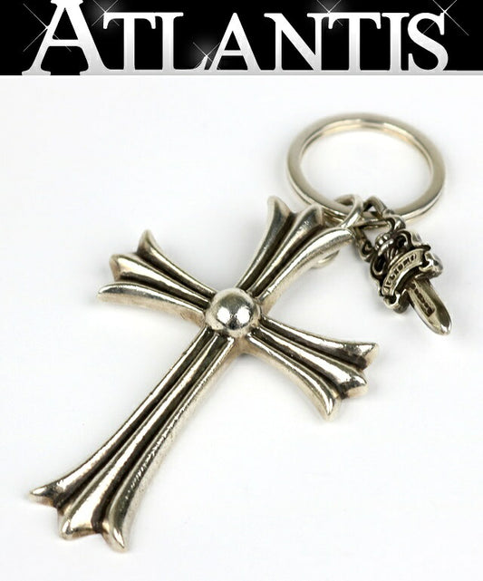 CHROME HEARTS Large Cross Split Keyring Silver Size ONE SIZE