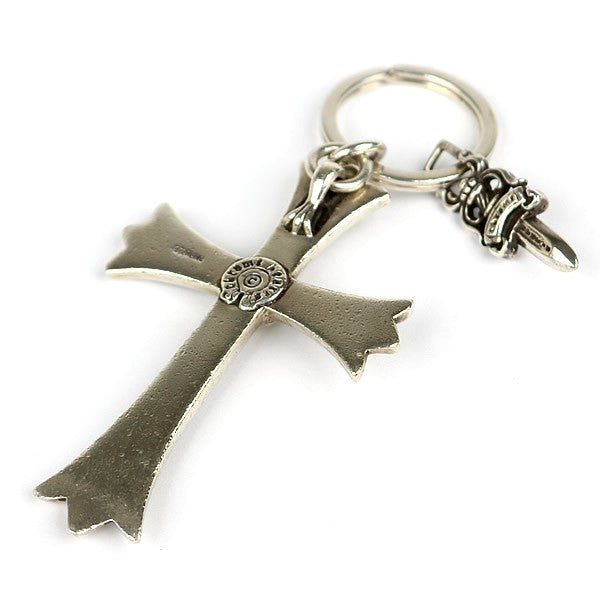 CHROME HEARTS Large Cross Split Keyring Silver Size ONE SIZE