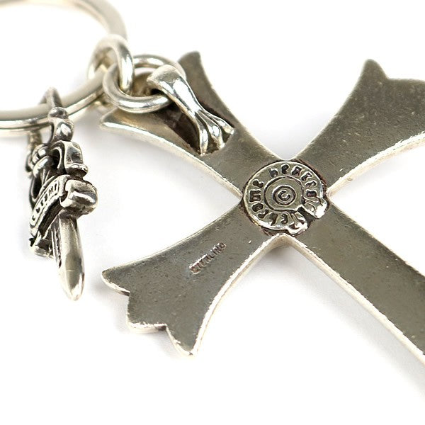 CHROME HEARTS Large Cross Split Keyring Silver Size ONE SIZE