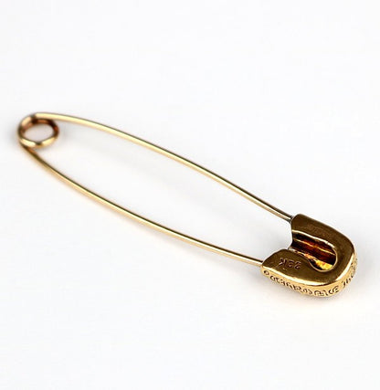 CHROME HEARTS 22K Large Safety Pin Charm Gold Size ONE SIZE