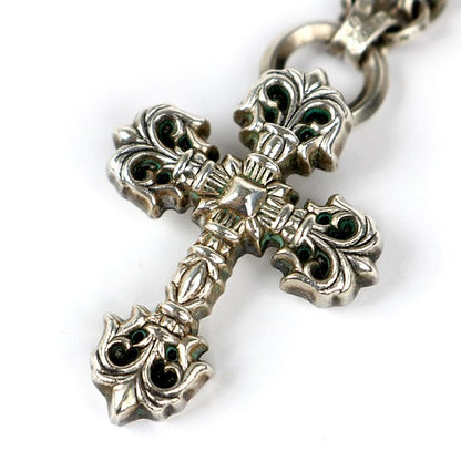 CHROME HEARTS Filigree Cross Necklace Silver Size ONE SIZE
