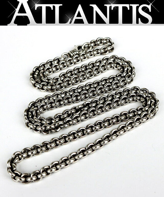 CHROME HEARTS 30" RS Loop Necklace Silver Size ONE SIZE