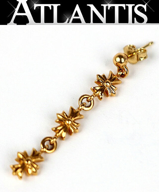 CHROME HEARTS 22K Tiny E CH Plus Earring Gold Size ONE SIZE